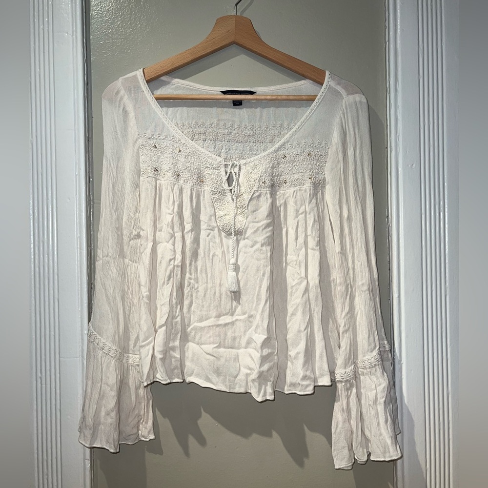 American Eagle Outfitters Flowy Blouse w/ bell sleeves